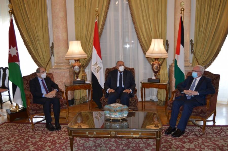 السيسي يستقبل وزيري الخارجية الأردني و الفلسطيني