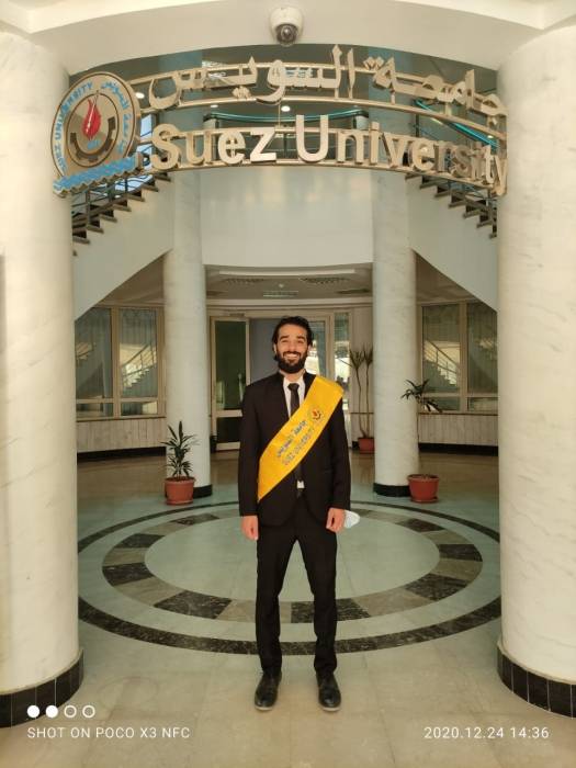 عمار العبد رئيس اتحاد طلاب جامعة السويس