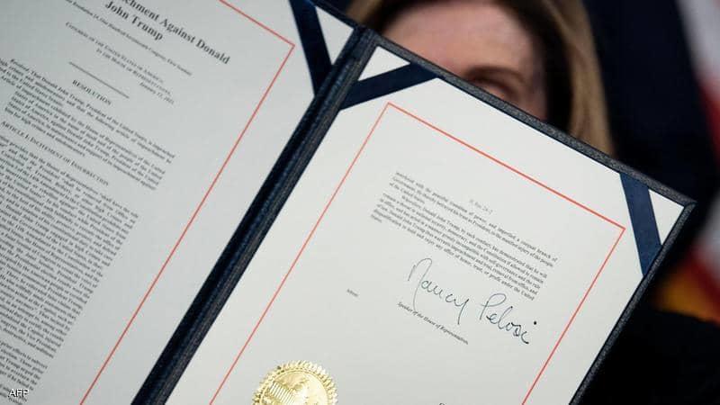 النواب الأميركي يسلم الشيوخ لائحة اتهام ترامب