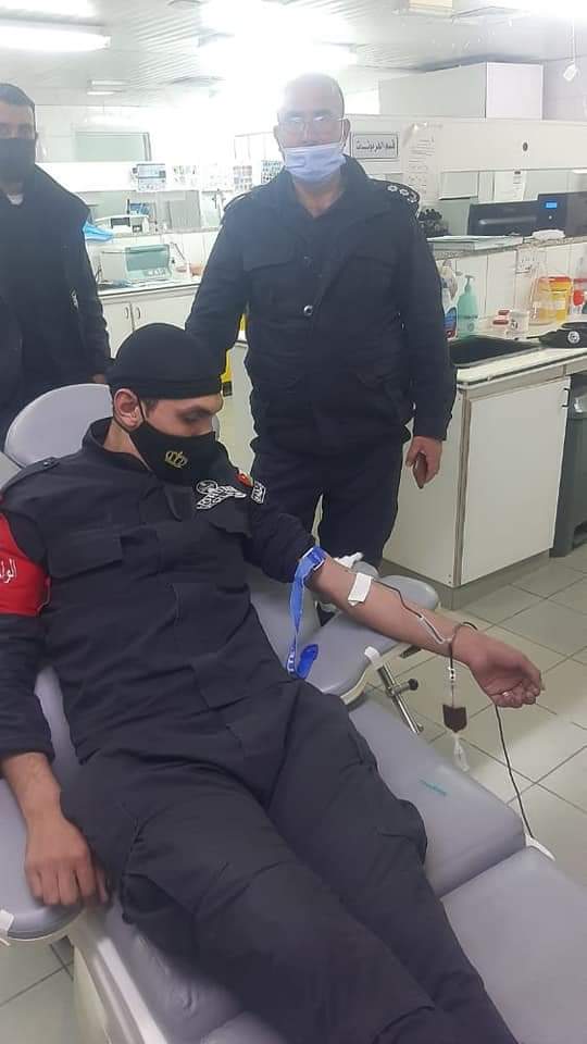 مديرية شرطة غرب معان تلبي النداء بالتبرع بالدم