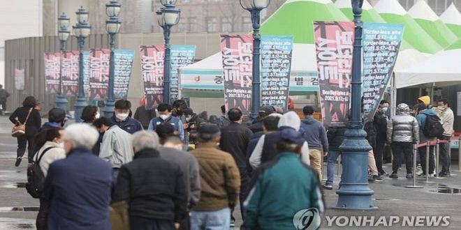 كوريا الجنوبية تسجل أكثر من 500 إصابة جديدة بفيروس كورونا