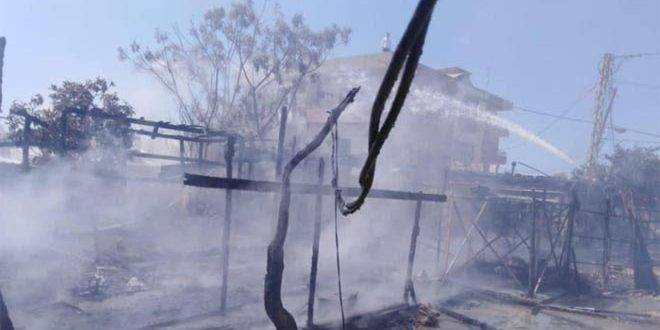 وفاة طفل وإصابة آخرين جراء حريق بمخيم للمهجرين السوريين شمال لبنان