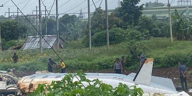 12 قتيلاً بتحطم طائرة عسكرية وسط ميانمار