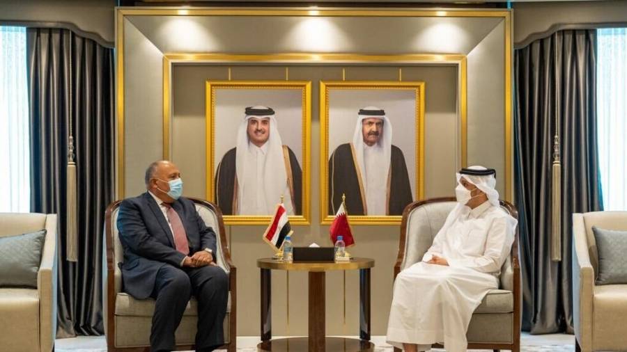 القاهرة تصدر بيانا حول نتائج لقاء وزيري خارجية مصر وقطر في الدوحة