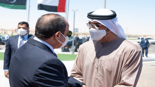 محمد بن زايد يغرد بعد افتتاح قاعدة 3 يوليو البحرية المصرية