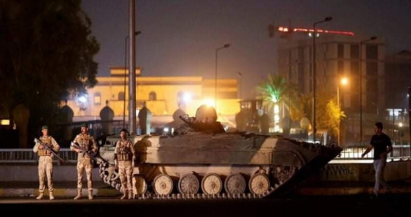 الدبابات تنتشر في العاصمة العراقية  بغداد بعد مقتل الهاشمي
