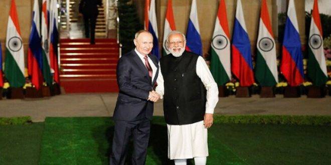 بوتين لـ مودي: روسيا تعتبر الهند قوة عظمى