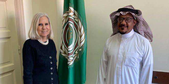 الهميم يلتقي السفيرة هيفاء أبو غزالة الأمين المساعد لجامعة الدول العربية
