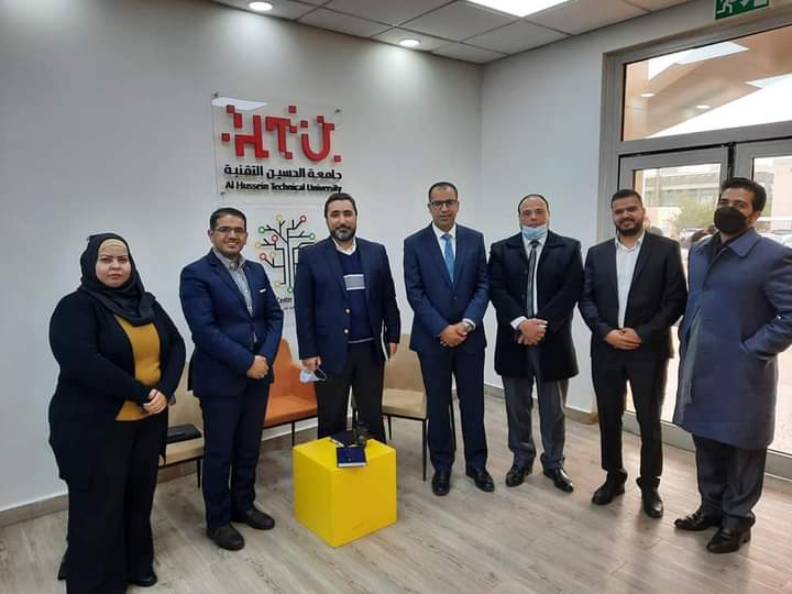 فريق من جامعة آل البيت يزور جامعة الحسين التقينة