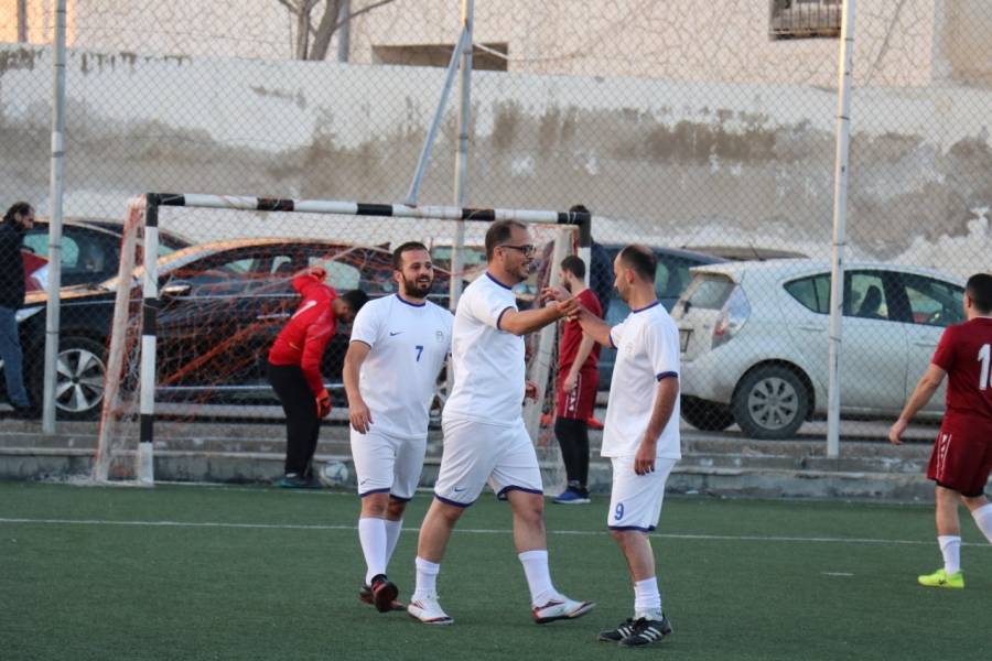 فريق سلطة المياه يفوز على فريق هيئة الاوراق الماليه  بخمسة اهداف مقابل هدفين