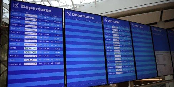 إلغاء أكثر من ألفي رحلة جوية في الولايات المتحدة
