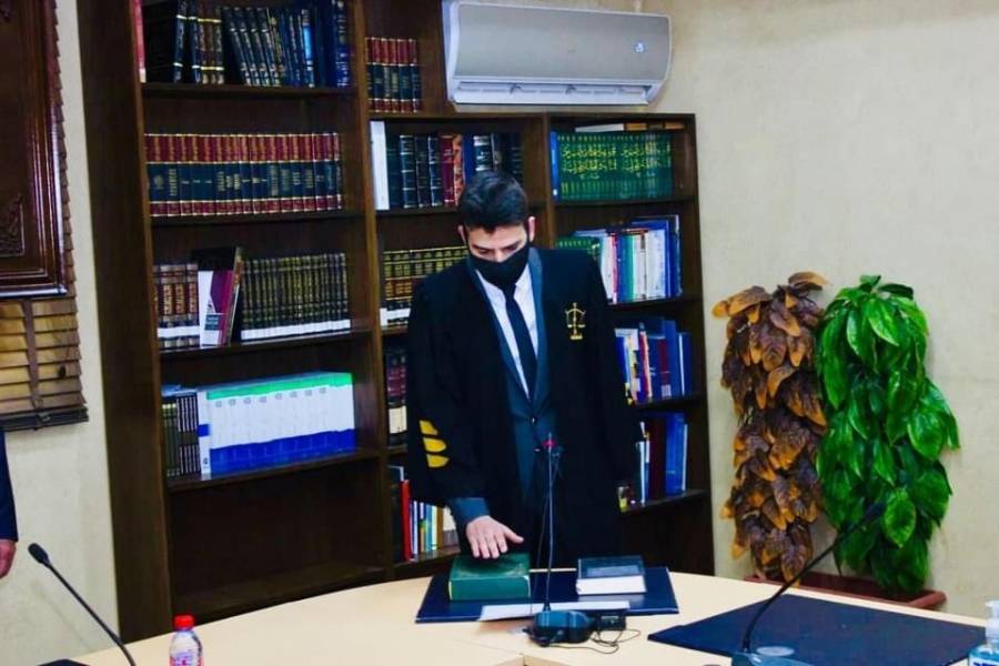 تهنئة للأستاذ المحامي شاكر العكايلة بادائة قسم اليمين لممارسة مهنة المحاماة