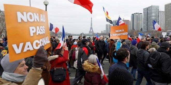 تظاهرات في فرنسا ضد قيود بحق رافضي لقاح كورونا