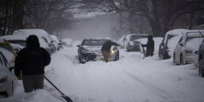 عاصفة ثلجية جديدة تجتاح مساحات واسعة من الولايات المتحدة