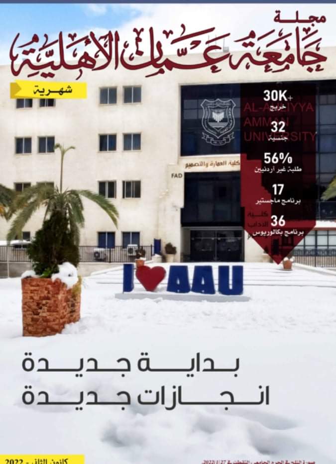 عدد جديد من مجلة جامعة عمان الاهلية
