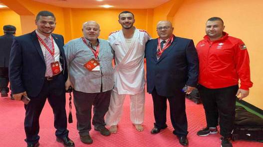 ميدالية برونزية للاعب المنتخب الوطني للكراتيه حسن المصاروة بالدوري العالمي