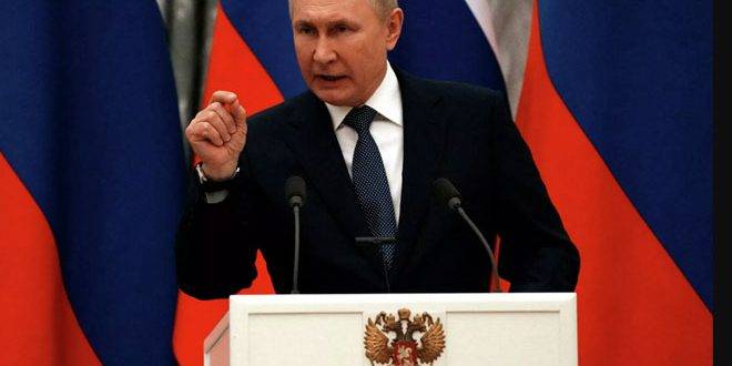 بوتين: ضم أوكرانيا لحلف الناتو سيؤدي إلى تهديدات متزايدة لروسيا
