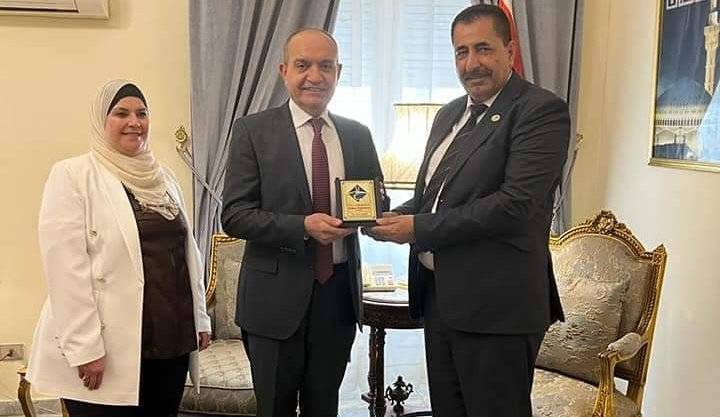 المراشدة والإبراهيم يلتقيان السفير الأردني العضايلة في مصر