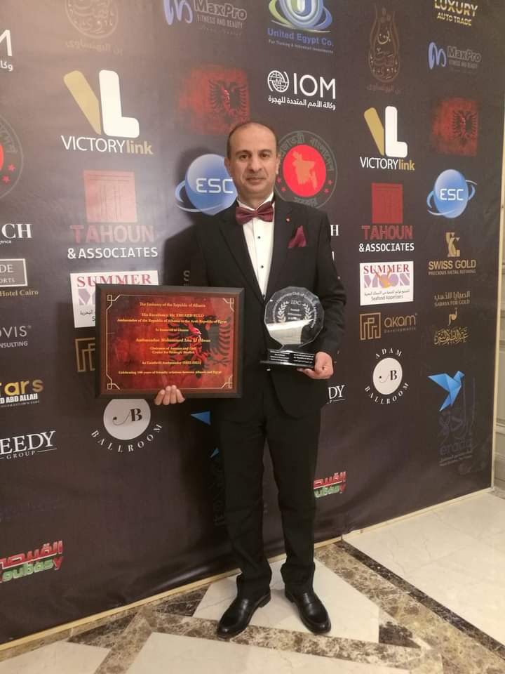 محمد العدوان سفيرا للتعاون بين جمهورية البانيا والعالم العربي.