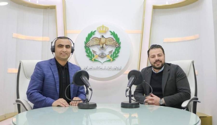 إذاعة الجيش العربي تستضيف الكابتن ليث ابو عبيد