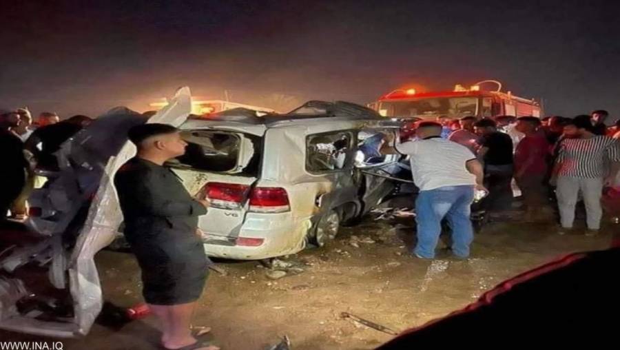 حادث سير مروّع يوقع 11 قتيلاً في العراق ....صور