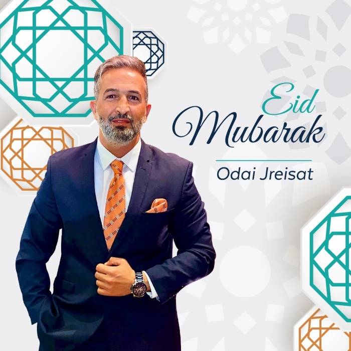 جريسات يهنئ اخوانه المسلمين بعيد الفطر السعيد