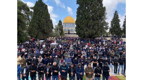 20 ألفا يؤدون الجمعة في المسجد الأقصى