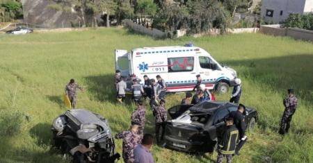 وفاة واصابة زوجين بتصادم مركبتين على جسر أم النعاج في السلط