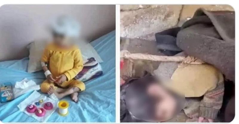 ربطت بحبل ورميت خارجاً.. طفلة تفطر قلوب السوريين  تفاصيل