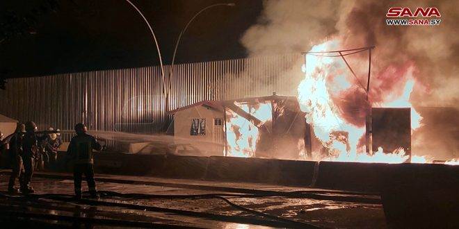 سوريا :إخماد حريق في محطة وقود بدمشق