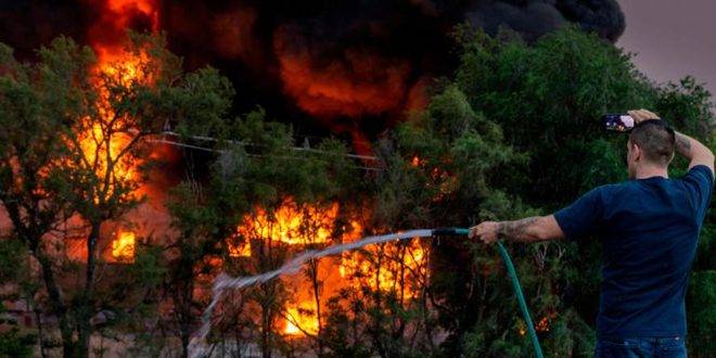 عمليات إخلاء إثر حريق كبير في مصنع للكيماويات بولاية نبراسكا