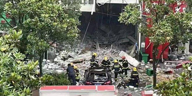 مصرع شخص وإصابة 13 آخرين جراء انفجار بمطعم وسط الصين