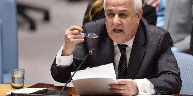 منصور: الاحتلال يرتكب جرائم حرب بحق الفلسطينيين