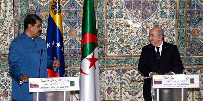 تبون يبحث مع مادورو تطوير العلاقات الثنائية