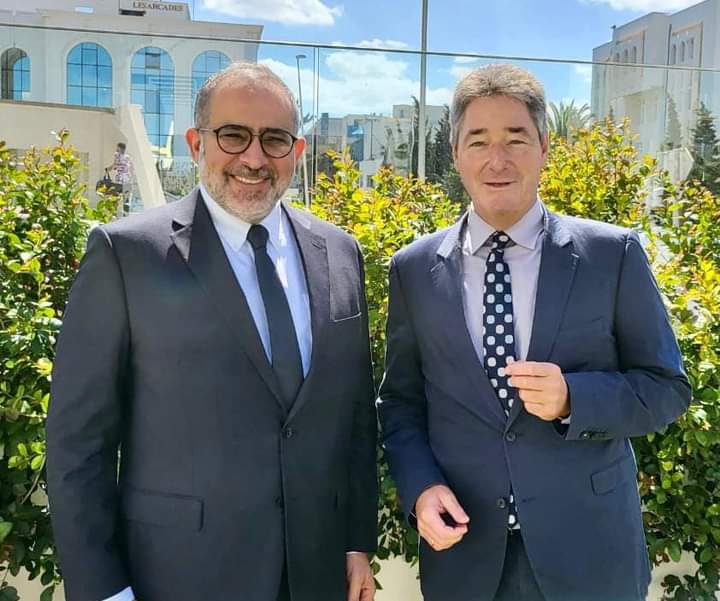 لقاء السّفير الألماني في ليبيا اونماخت مع المترشّح الرّئاسي النايض