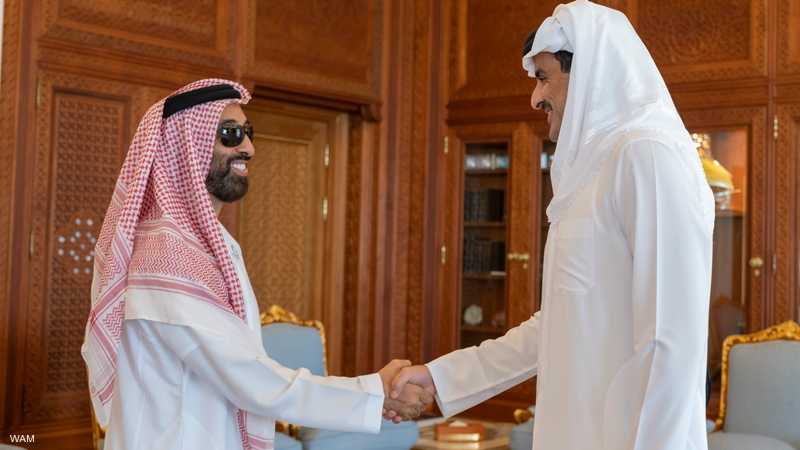 أمير قطر يستقبل طحنون بن زايد