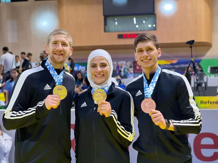 لاعبوا الأمن العام والمنتخب الوطني للتايكوندو يواصلون الإبداع.