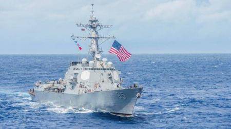 الصين: مدمرة صاروخية أميركية دخلت لمياهنا الاقليمية
