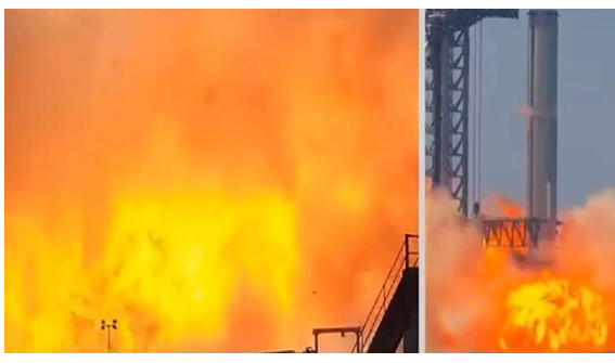 صاروخ فضائي لـ ماسك يتحوّل إلى كتلة لهب
