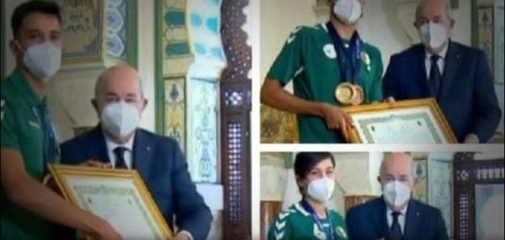 الرئيس الجزائري يكرم الرياضيين المتوجين في ألعاب البحر الأبيض المتوسط