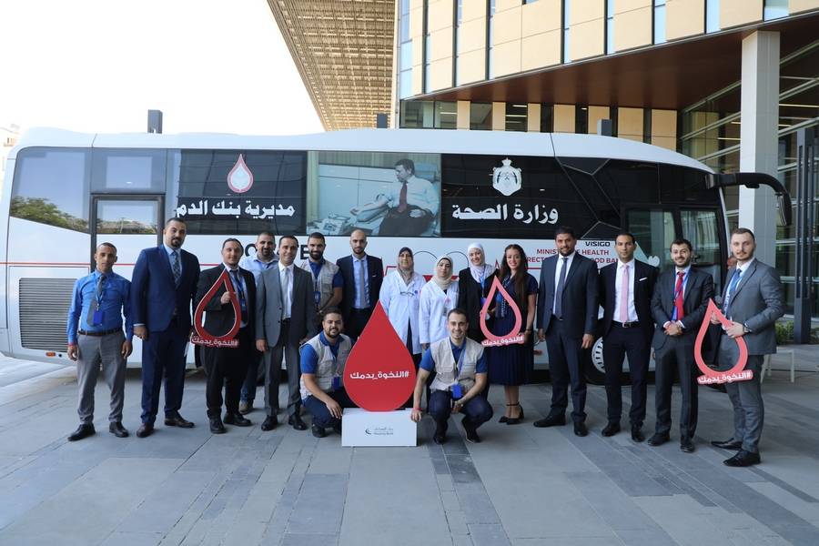 بنك الإسكان ينظم حملة النخوة بدمك لموظفيه للتبرع بالدم بالتعاون مع بنك الدم