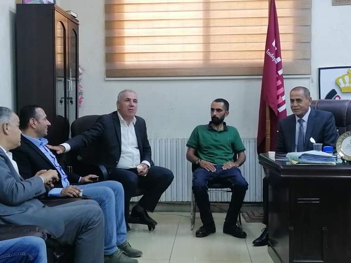 الملكاوي يسقبل مندوب الديوان الملكي العامر ومندوب وزارة التربية والتعليم في مكتبه