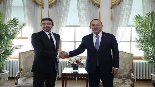 وزير خارجية الإمارات يبحث مع نظيره التركي اتفاق الحبوب