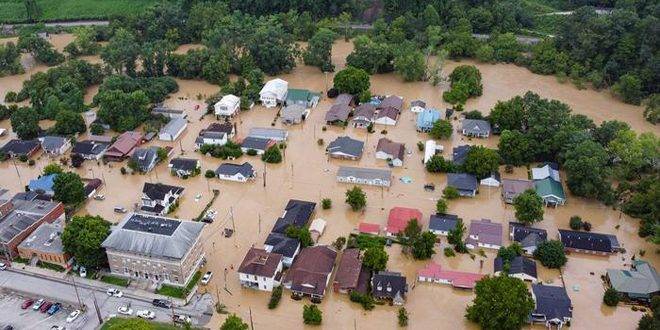 ارتفاع حصيلة الفيضانات في ولاية كنتاكي الأميركية إلى 25 قتيلاً