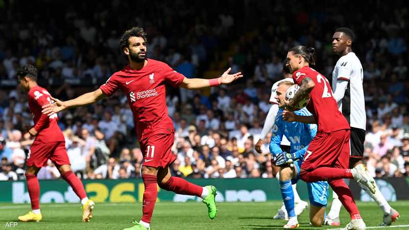 صلاح ونونييس ينقذان ليفربول من مطب فولهام