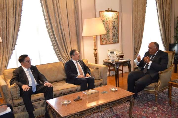 وزير الخارجية المصري يستقبل نائب وزير خارجية كازخستان