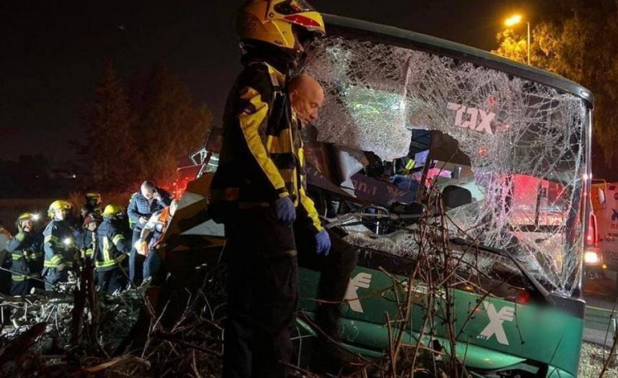 قتلى وجرحى بعد تدهور حافلة اسرائيلية بالقدس