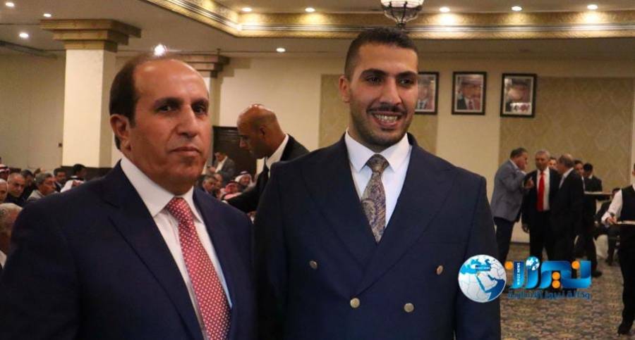 العين الأسبق  غازي الطيب يُهنئ    رزين نجل العميد الركن المرحوم  عوني العواملة بعقد قرانه على ابنة النائب الأسبق عقله غمار الزبون