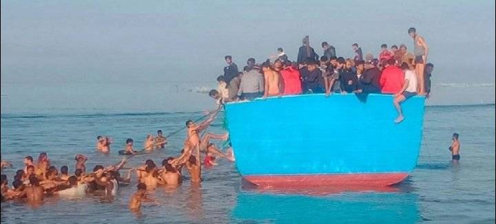 انقاذ مهاجرين مغاربة جنوب اسبانيا