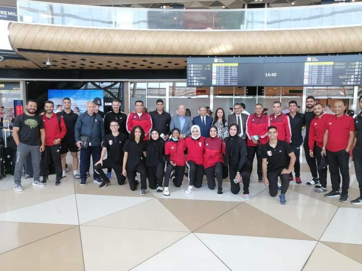 استقبال السفير المصري في باكو لبعثة منتخب مصر الأول للكاراتيه